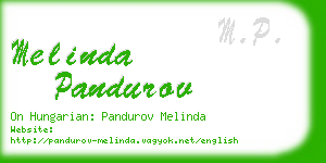 melinda pandurov business card